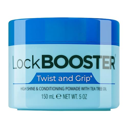 Style Factor Lock BOOSTER Twist & Grip Braid Gel (5 Oz.) with Tea Tree Oil - Strong Hold, Flake-Free, Frizz-Free Hair Braiding Gel for Defined Beauty & Personal Care Style Factor