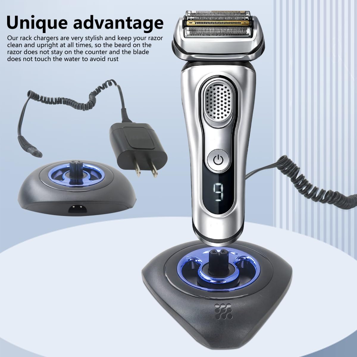 LO MERECES Shaver Charger and Charging Stand for Braun Series 9 8 7 5 3 6, Charger Base for Braun S3 S6 S7 S8 S5 S9 Electric Razor Replacement Beauty and Personal Care LO MERECES