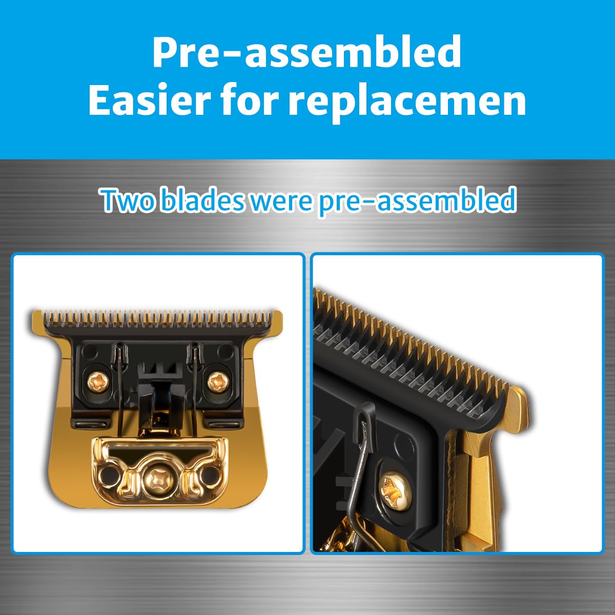 Blade Compatible with Babyliss Trimmer Blades Replacement FX707z, FX787, FX726, 1 Pack, Gold Beauty and Personal Care Perfitech