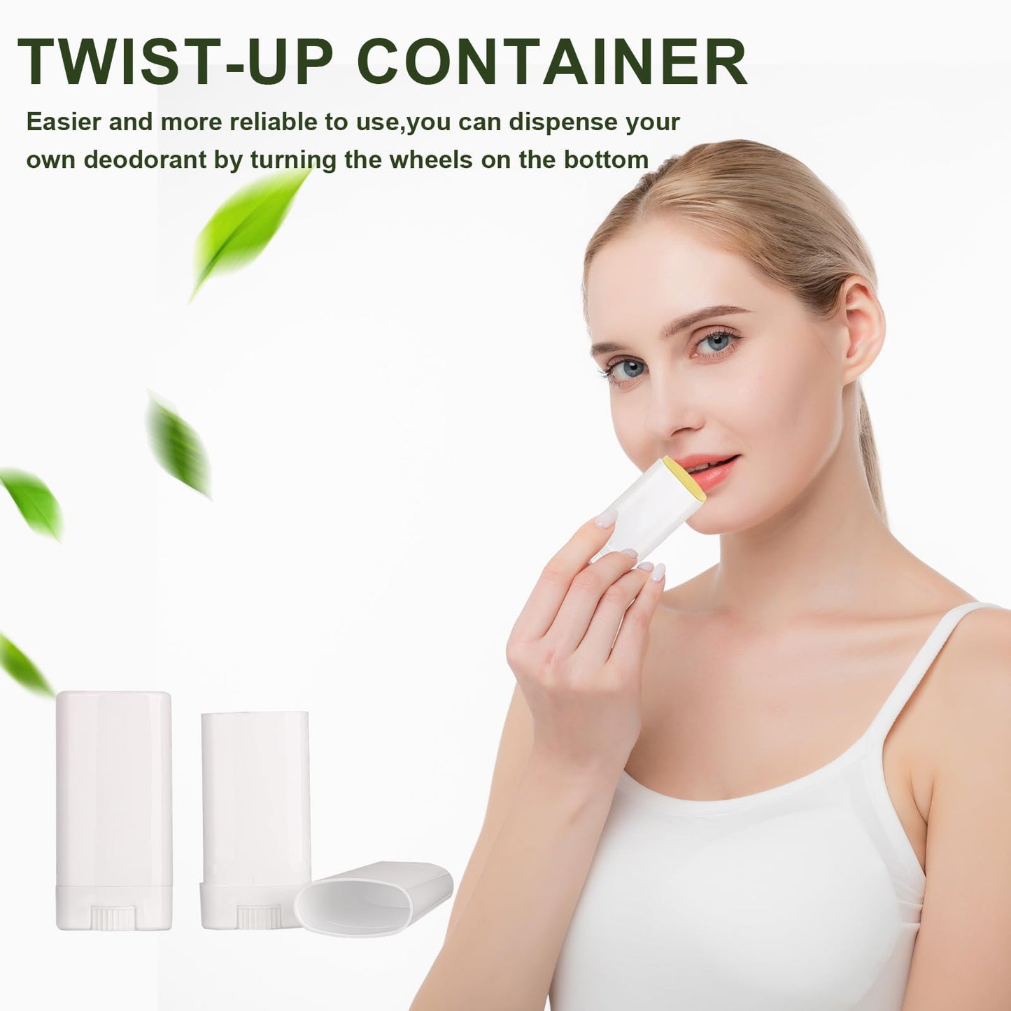 10 Pack 15ml Empty Plastic Tubes Oval Twist-Up Deodorant & Lip Balm ContainersWhite DIY Tubes for Homemade, Crayon Holder (0.5 Oz) Beauty & Personal Care UPSTORE