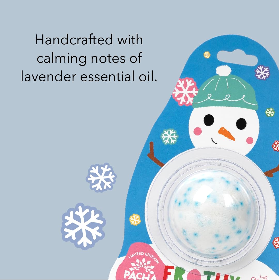 PACHA SOAP Co. Holiday Bath Bomb Card 3 Pack, Frothy The Snowman - Scents of Lavender, Moisturizing, Naturally Derived & Handcrafted in The USA Beauty & Personal Care Pacha Soap Co