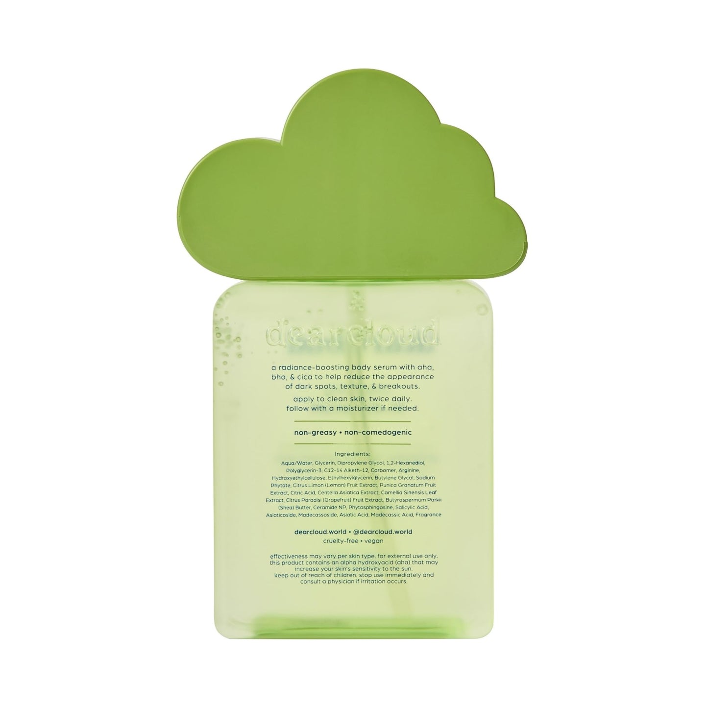 dearcloud Clarifying Body Serum - AHA, BHA, & Cica Korean Skincare for Radiant Skin - Korean skin care body serum for smooth, clear skin (5.24 fl oz) Beauty & Personal Care dearcloud