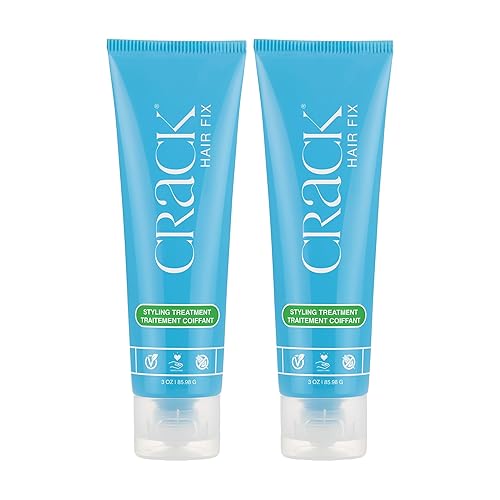 Crack HAIR FIX Styling Treatment - Multi-Tasking, Anti-Frizz, Leave-In Styling Cream with Protection from Humidity, Chlorine, Heat Treatments & Sun (3 Beauty & Personal Care Crack