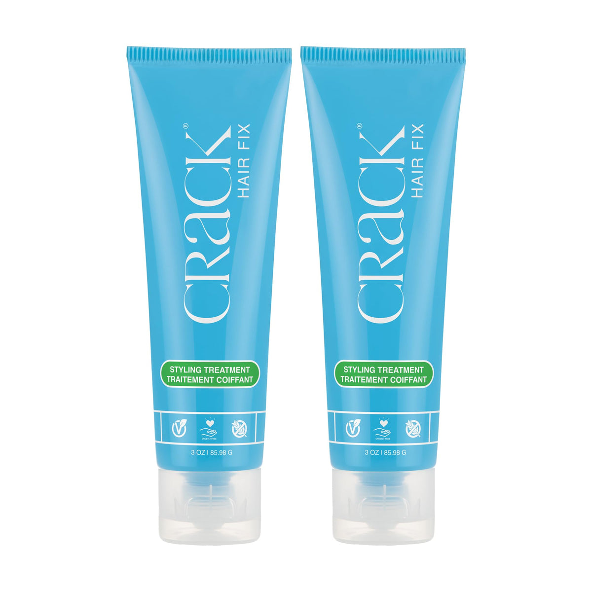 Crack HAIR FIX Styling Treatment - Multi-Tasking, Anti-Frizz, Leave-In Styling Cream with Protection from Humidity, Chlorine, Heat Treatments & Sun (3 Beauty & Personal Care Crack