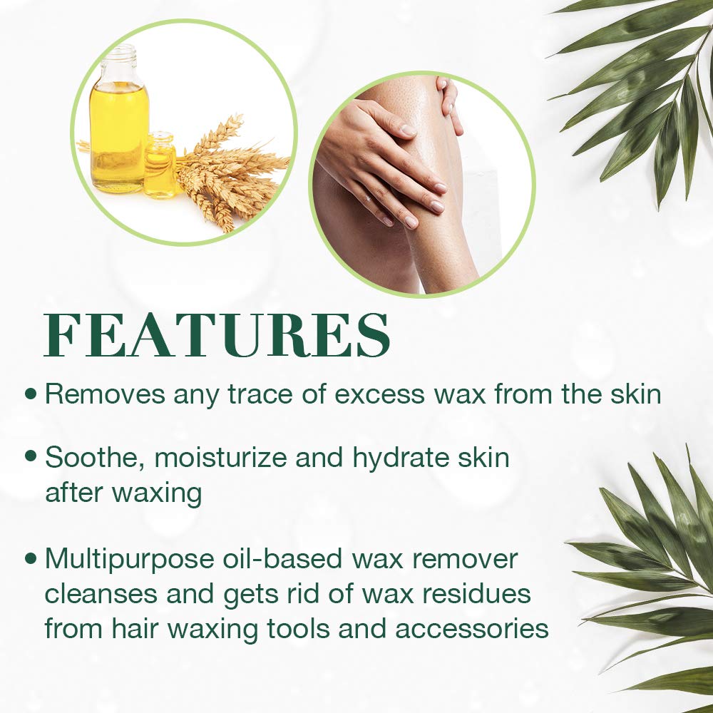 Clean + Easy After Wax Remover Oil for Skin - Post Wax Care & Soothing Residue Remover for Smooth Skin, 5 fl oz Beauty and Personal Care Clean + Easy