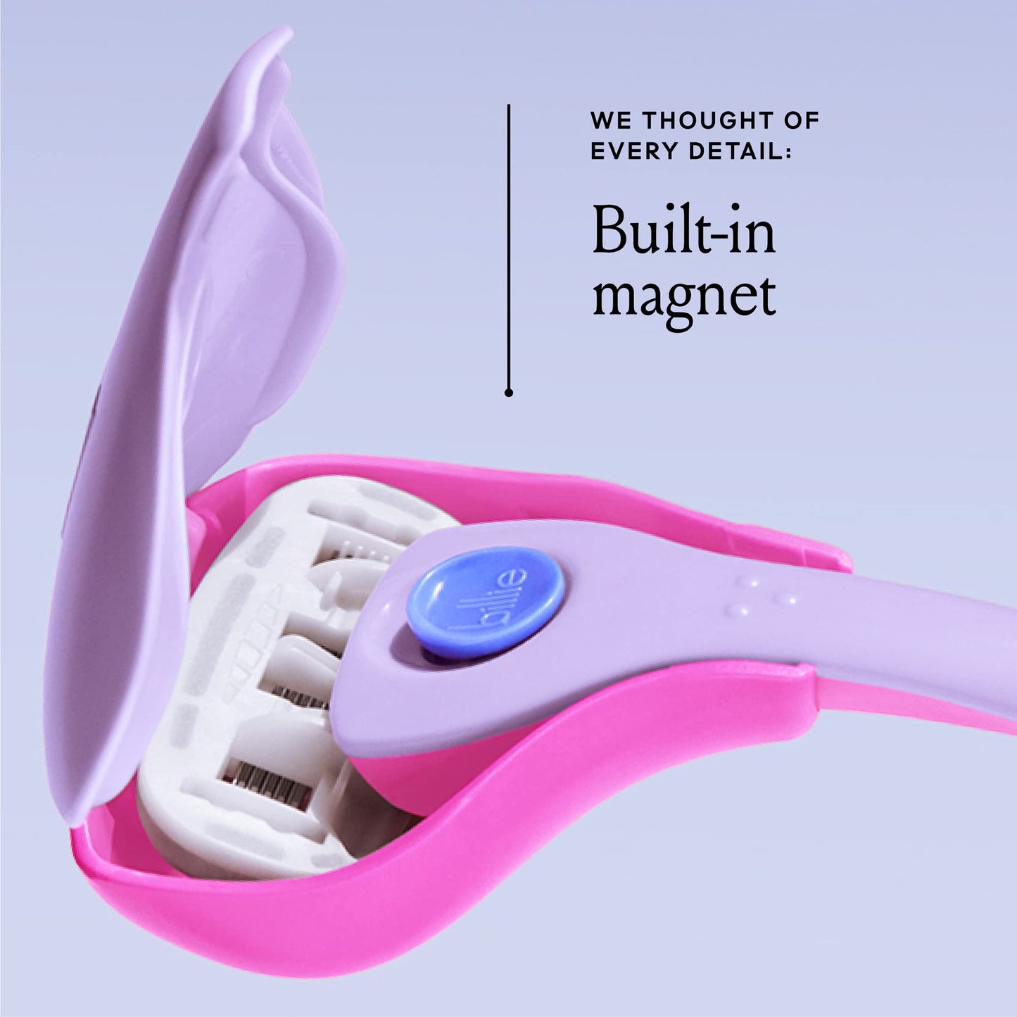 Billie 5-Blade Women’s Razor Travel Case - Take Your Razor To-Go - Magnetic Top - Easy Storage - Portable & Convenient - DreamPop Beauty and Personal Care Billie