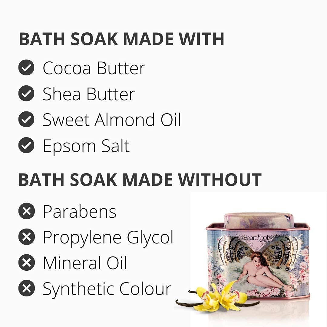 Barefoot Venus bath Soak, Hand Cream & Argan Oil Body Care Gift Set (Vanilla Effect) Beauty and Personal Care Barefoot Venus
