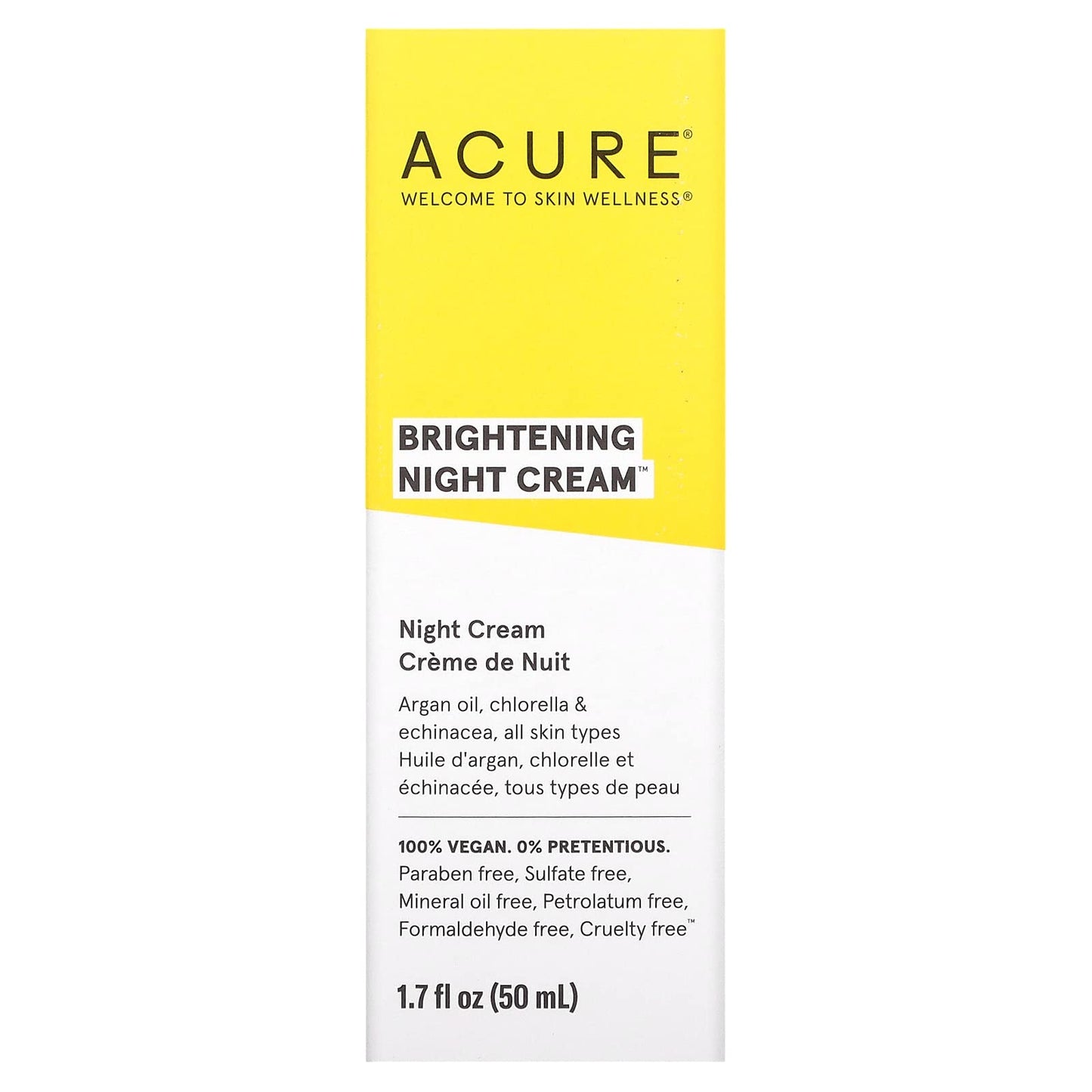 Acure Brightening Night Cream, 1.7 fl oz (50 ml) (Pack of 2) Beauty & Personal Care Acure