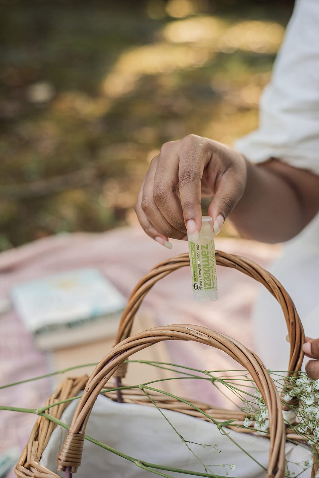 Zambeezi Fair Trade, Organic Beeswax Lip Balm - CORE 4 Pack (Wild Rose, Tangerine, Sweet Basil and Lemongrass) - Ethically Sourced Beauty & Personal Care Zambeezi
