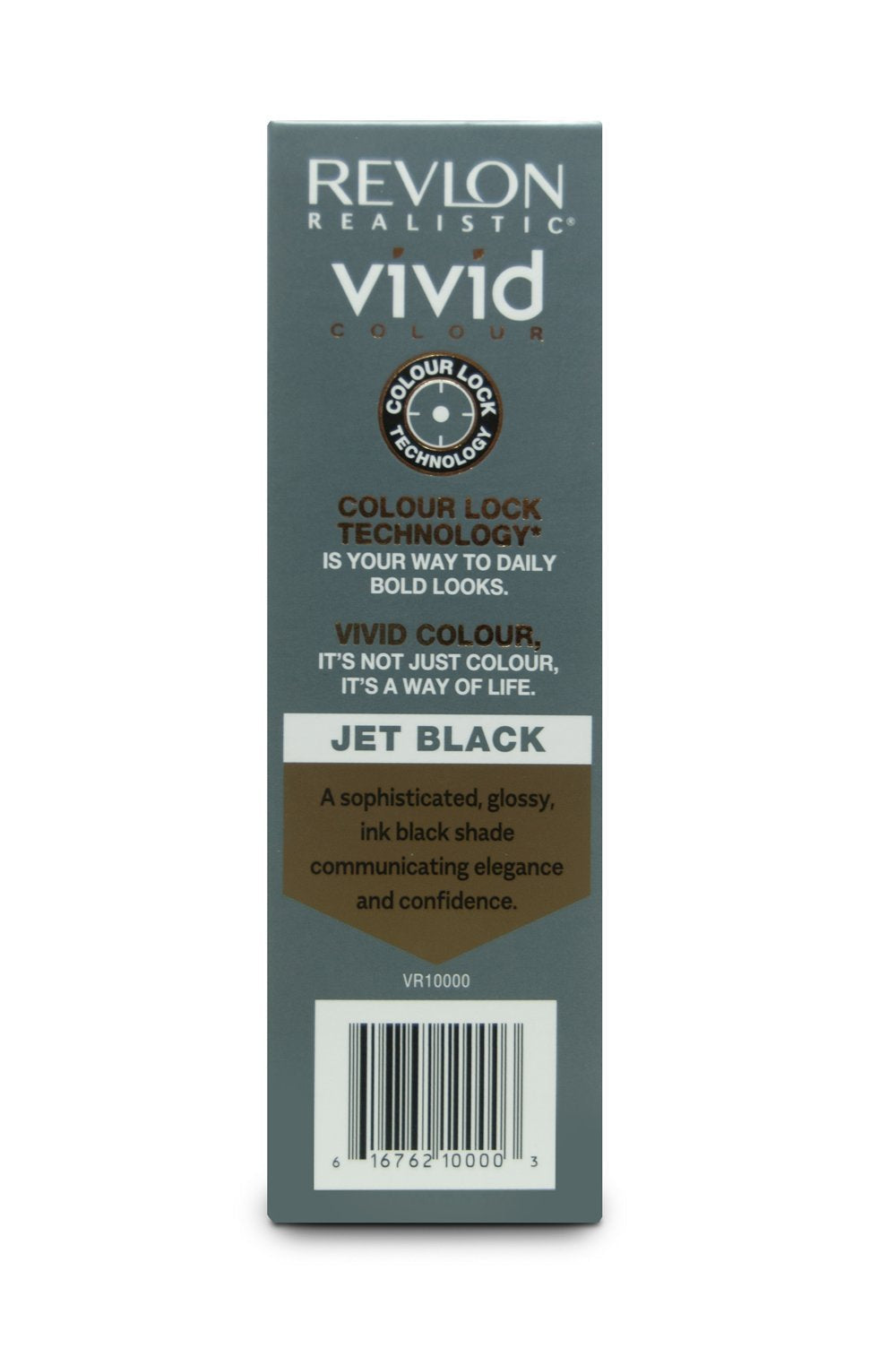 Revlon Realistic Vivid Colour Protein Infused Permanent Color Hair Dye with Color Lock Technology, Jet Black 110ml Beauty & Personal Care REVLON