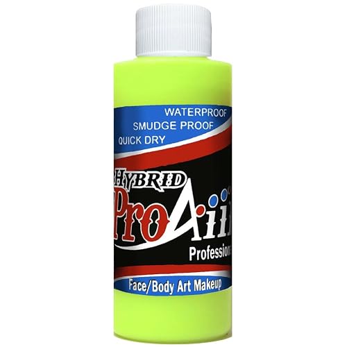 ProAiir Face and Body Painting Makeup - 2oz (60ml) Fluorescent Yellow Beauty & Personal Care ShowOffs Body Art