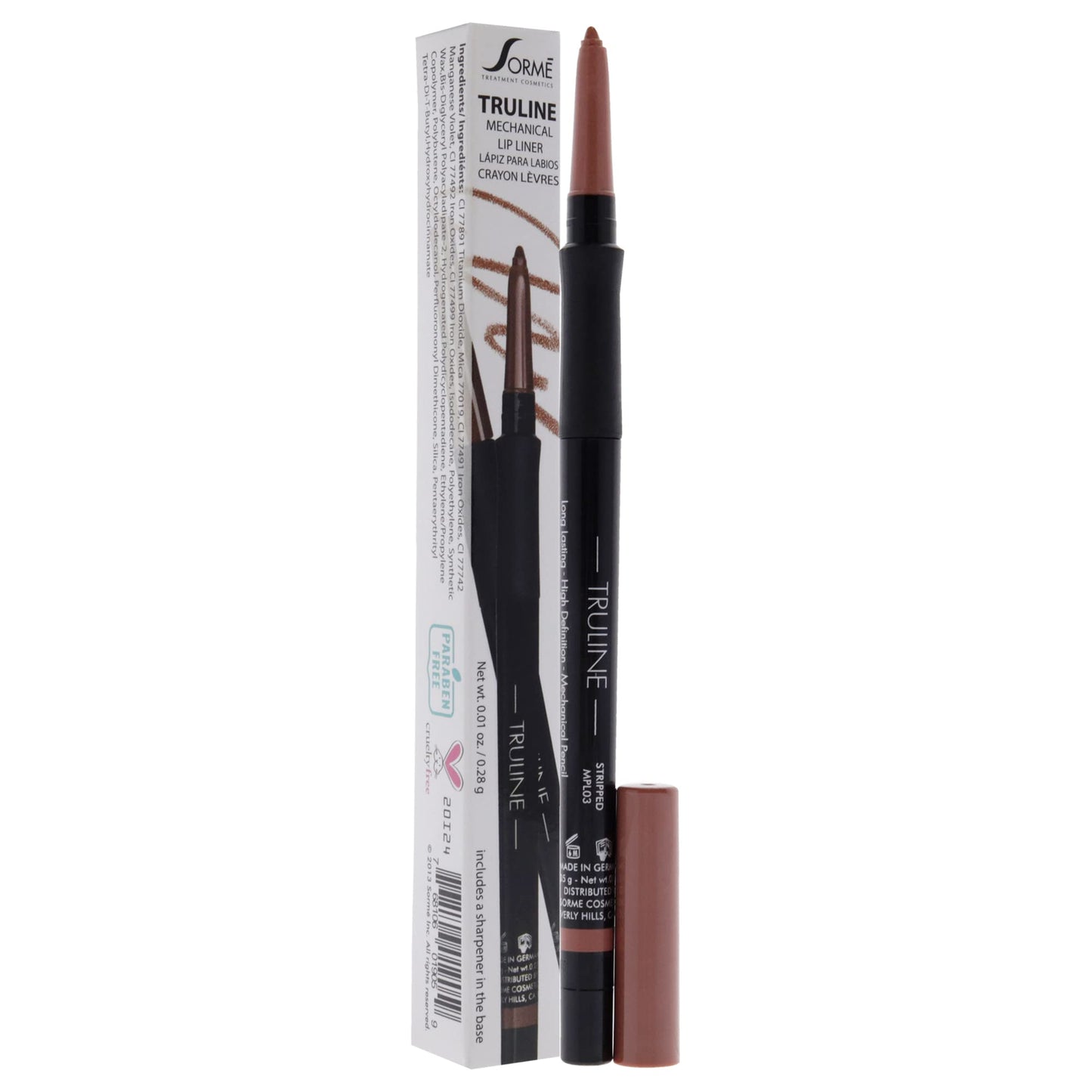 Sorme' Treatment Cosmetics Truline Mechanical Lipliner, Stripped, 0.01 oz. Beauty & Personal Care SORMÉ