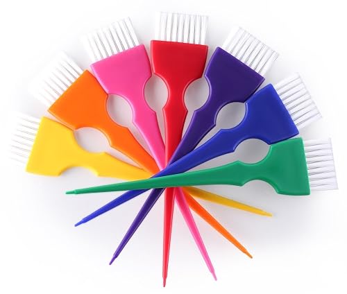 PERFEHAIR Hair Dye Brush Kit Coloring Tint Applicator Brushes Set-7 Rainbow Colors Beauty & Personal Care PERFEHAIR