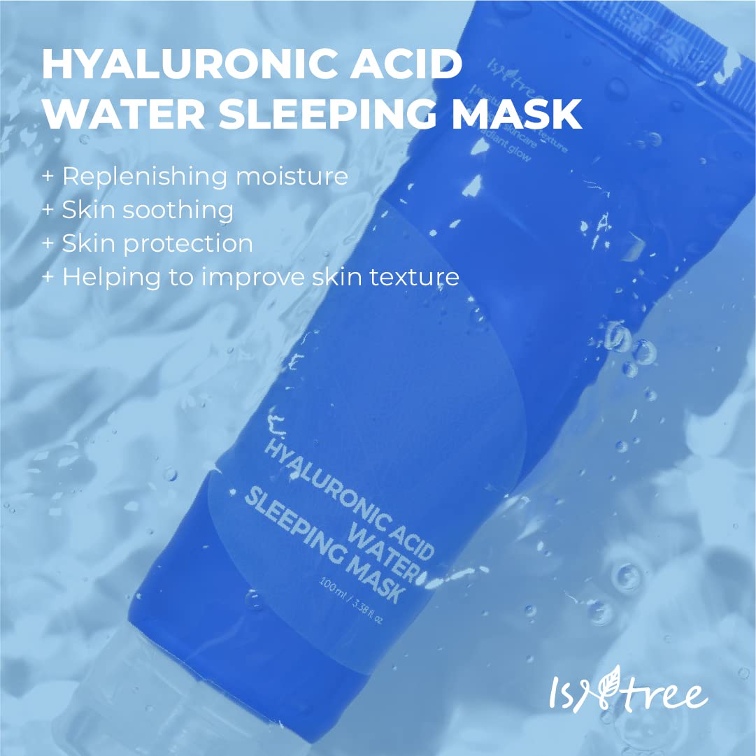 IsNtree Hyaluronic Acid Water Sleeping Mask 100ml 3.38 fl.oz | Moisturizing gel texture | Overnight skincare | Gives radiant glow Beauty & Personal Care IsNtree