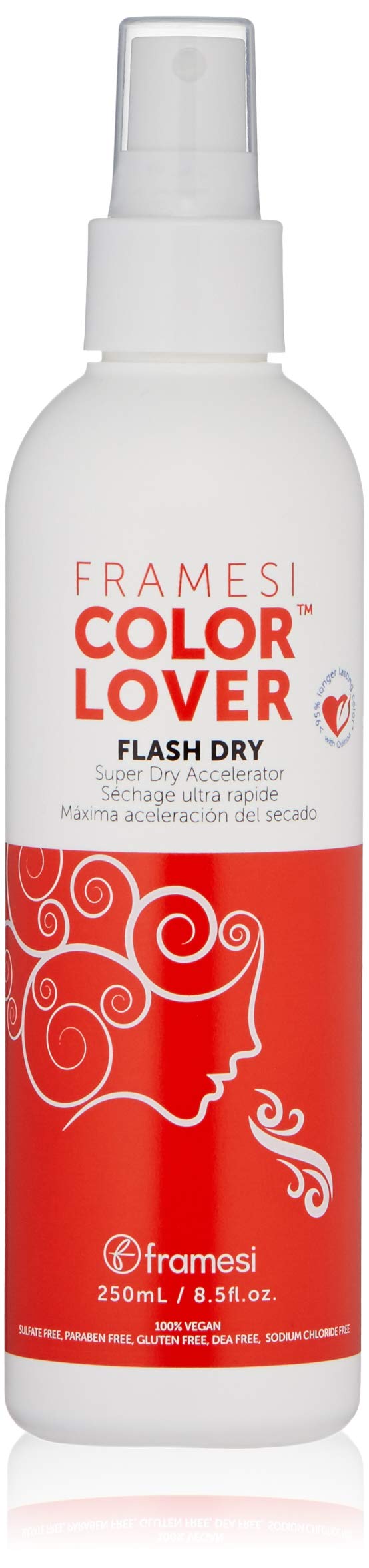 FRAMESI Color Lover Flash Dry Spray, 8.5 fl oz, Heat Protectant Spray for Hair, Blow Dry Accelerator, Quick Dry, Color Treated Hair Beauty & Personal Care FRAMESI