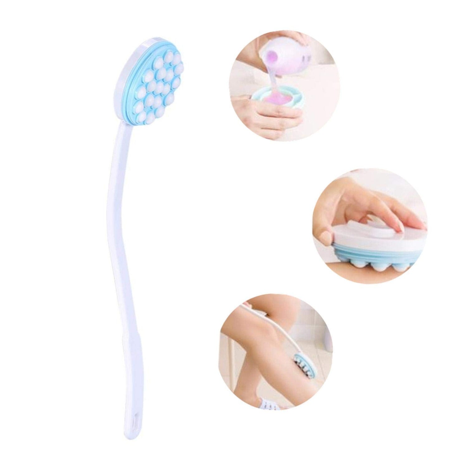 Long Handled Lotion Applicator - Non-Toxic Body Bath Massager with Rotating Balls for Comfortable Application and Deep Tissue Massage - Ideal Beauty and Personal Care Sonew