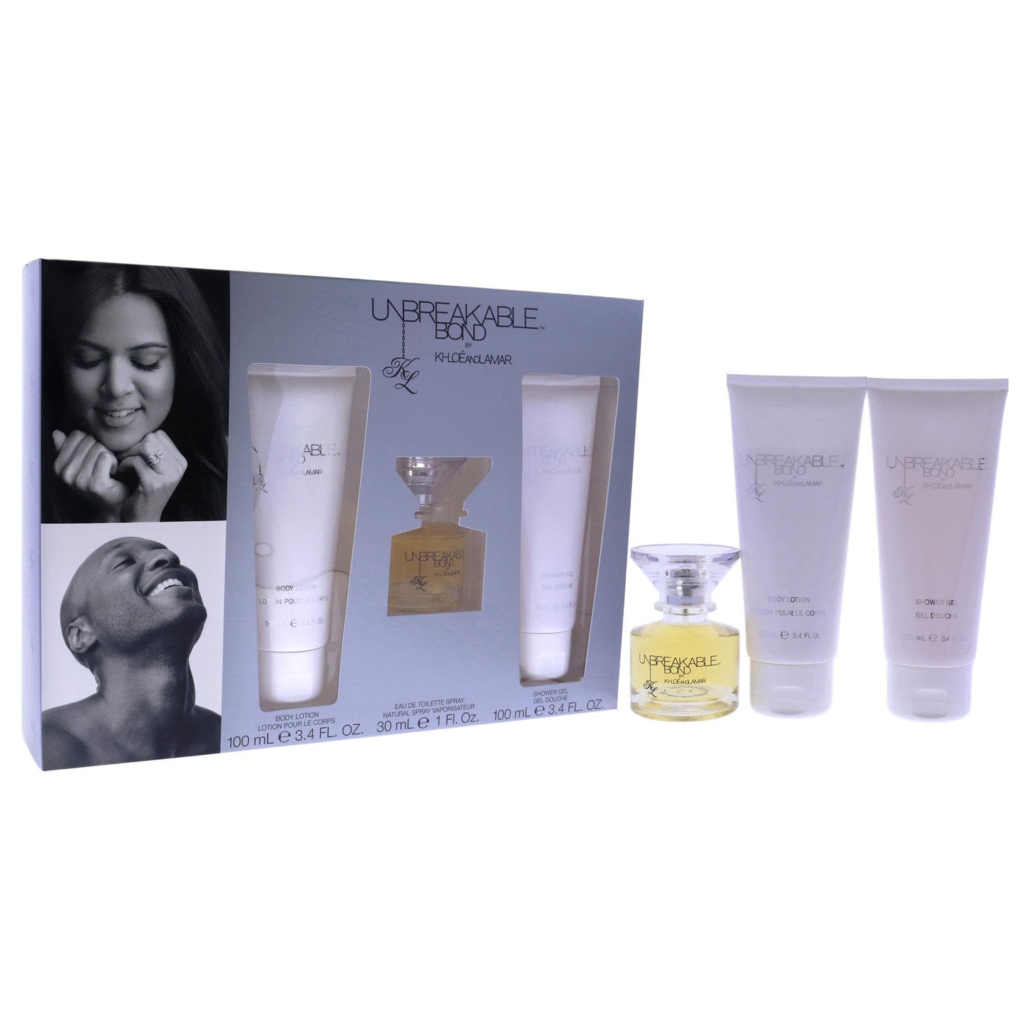 Khloe & Lamar Unbreakable Bond Women 1oz EDT Spray, 3.4oz Shower Gel, 3.4oz Body Lotion 3 Pc Gift Set, (I0107432) Beauty & Personal Care Khloe & Lamar