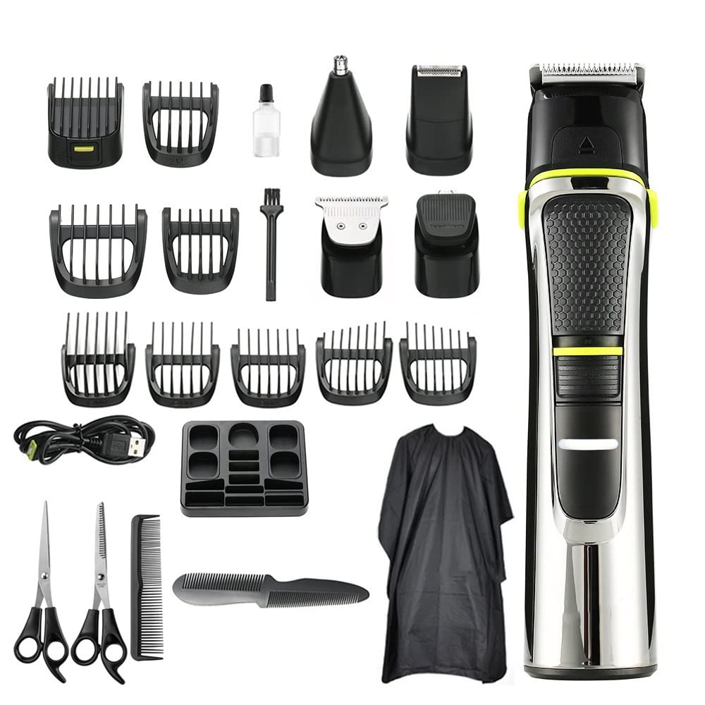 GLESVOWIO Pro Hair Clipper Rechargeable 5-in-1 Barber Tool Set Electric Clippers for Waterproof Carving and Shaving(Kit) Beauty and Personal Care GLESVOWIO