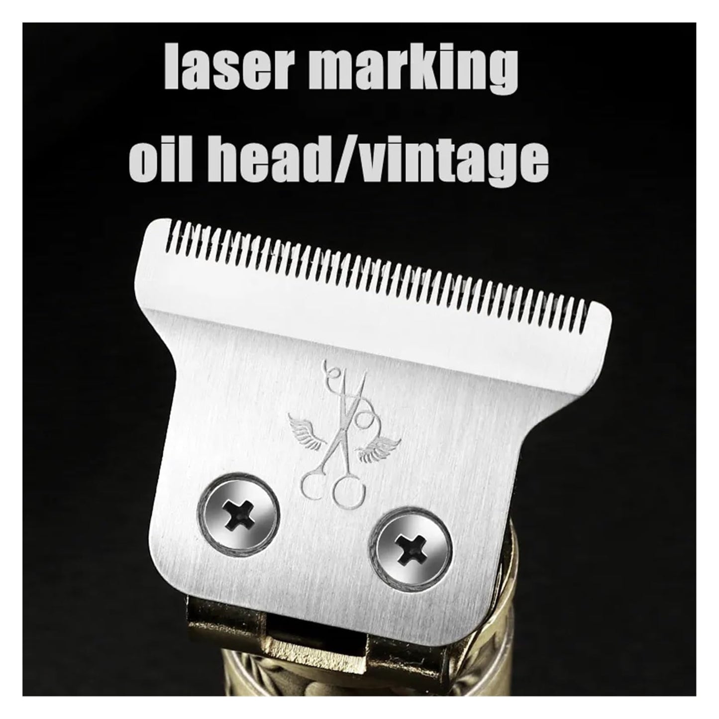 Razors Push and Shear Barber Set Professional Electric Oil Head Push and Shear Carving Pusher Razor Nose Hair Device Gift Box Clipper(Bronze) Beauty and Personal Care EWKYLSEM