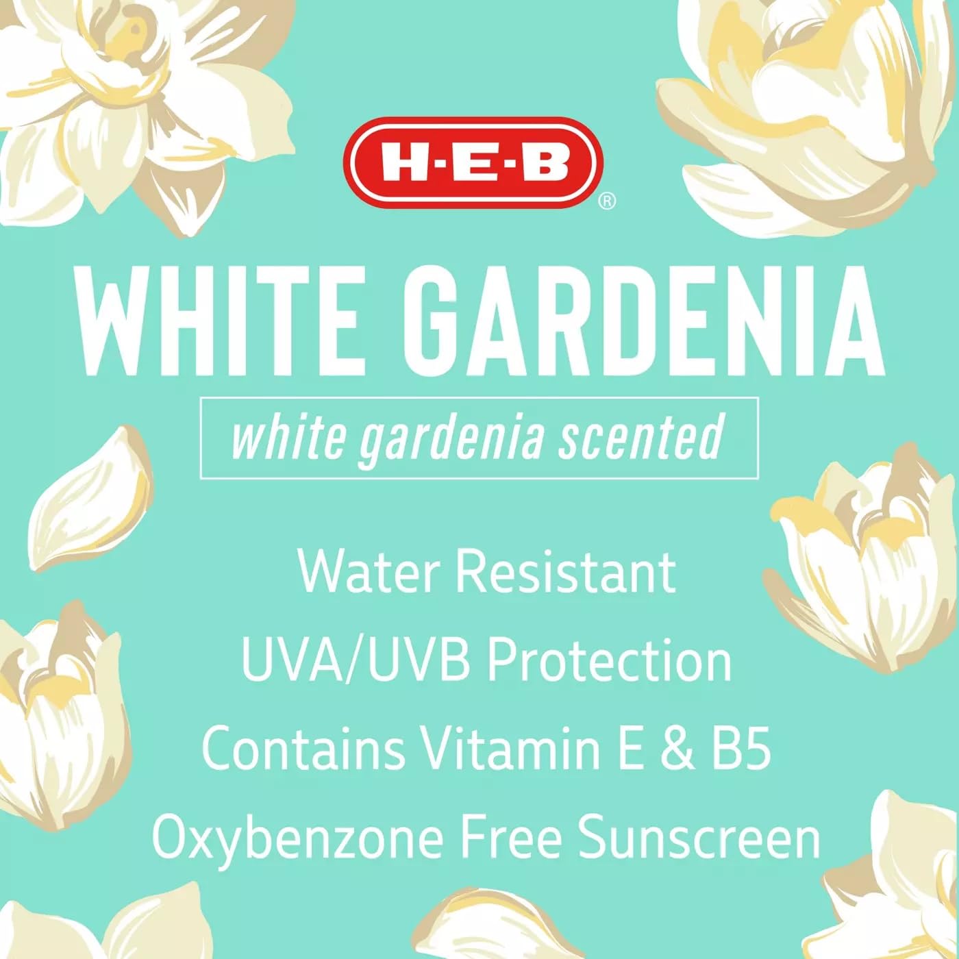 HEB White Gardenia Sunscreen Spray, Oxybenzone Free, SPF 50, 5.5 oz Beauty & Personal Care HEB