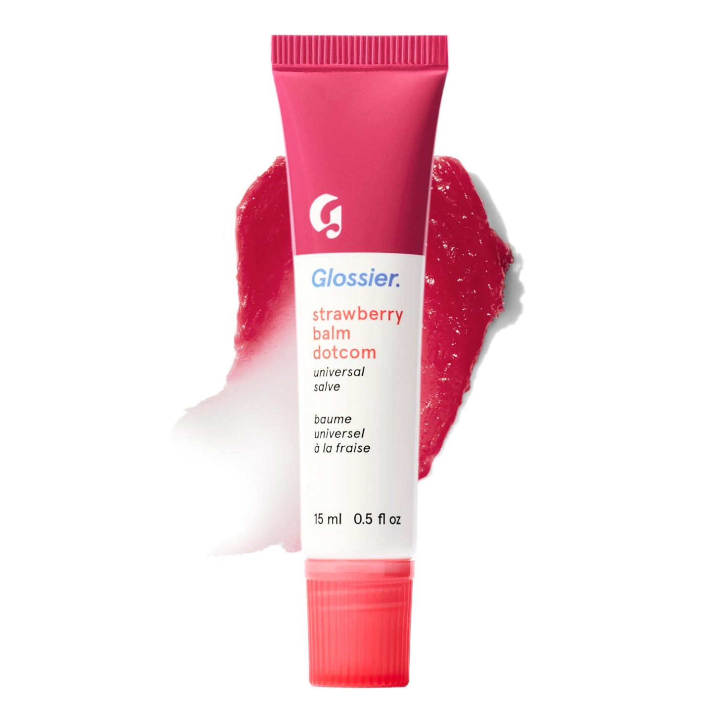 Glossier Balm Dotcom Lip Balm & Universal Salve, Strawberry Jammy Pink Tint Beauty and Personal Care Glossier Default Title