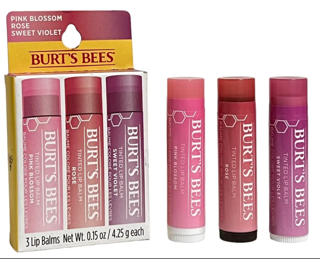 Burt's Bees Tinted Lip Balm, 3 Count (Pack of 1) Beauty and Personal Care Burt's Bees