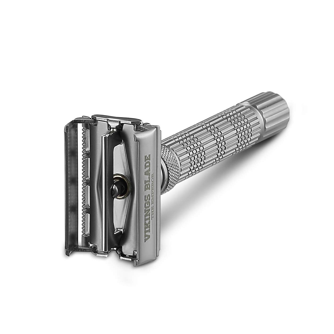 VIKINGS BLADE Adjustable Double Edge Safety Razor + Luxury Case. Smooth, Reusable, Eco-Friendly (The Emperor “Frosted Chrome”) Beauty and Personal Care Vikings Blade
