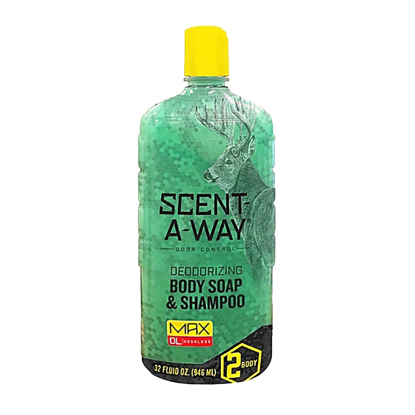 Hunters Specialties Scent-A-Way MAX 32oz Liquid Body Soap & Shampoo, Green, 32 oz Beauty & Personal Care Hunters Specialties