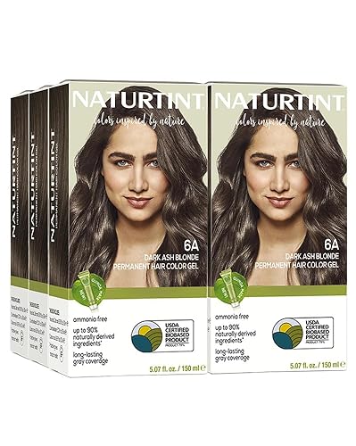 Naturtint 6A Dark Ash Blonde Permanent Hair Color (Pack of 6), Ammonia Free, Vegan, Cruelty Free, up to 100% Gray Coverage, Long Lasting Results Beauty & Personal Care Naturtint