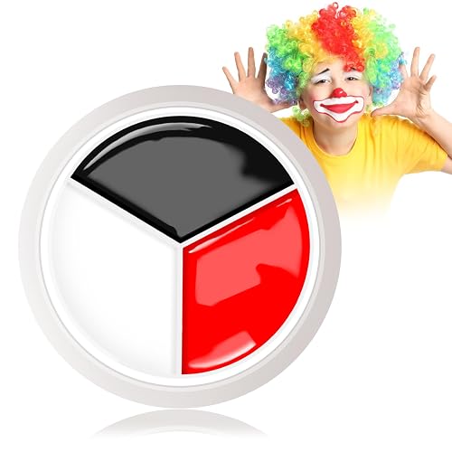 Black White Red Halloween Face Body Paint Kit,Clown Wheel Face Contour SFX Makeup Palette,Professional Waterproof Clown Face Painting Makeup Kit Beauty & Personal Care DWDiWen