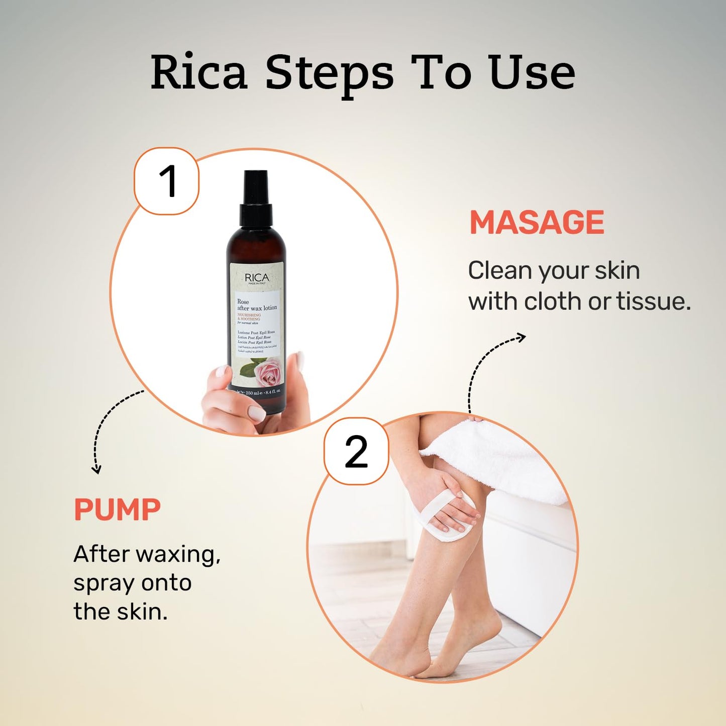 Rica After Wax Lotion - Rose - 250ml Beauty and Personal Care Rica
