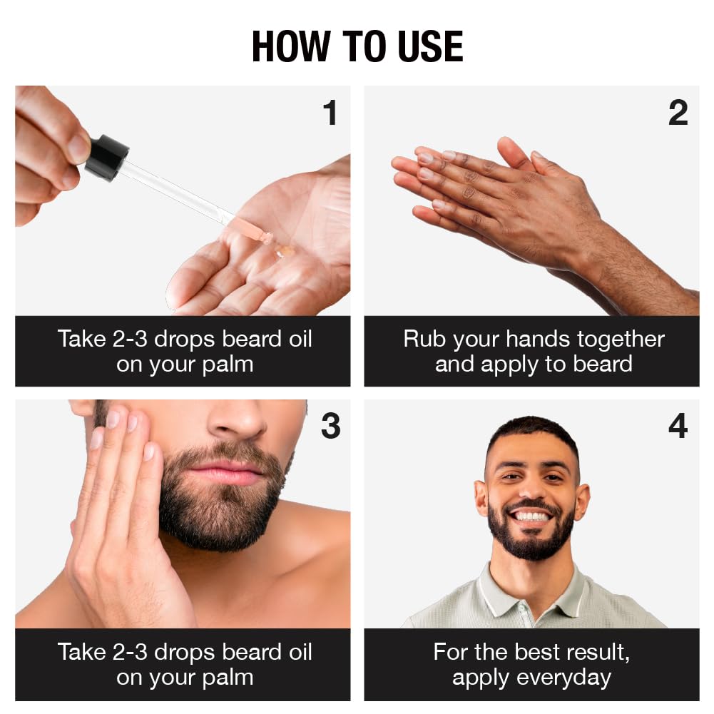 Red by Kiss Groomane Beard Oil, Rosemary Oil & Biotin, Promotes Full, Healthy Look Beard Strengthen Facial Hair, Reduces Breakage (3 fl.oz, Sea Beauty and Personal Care Red by Kiss