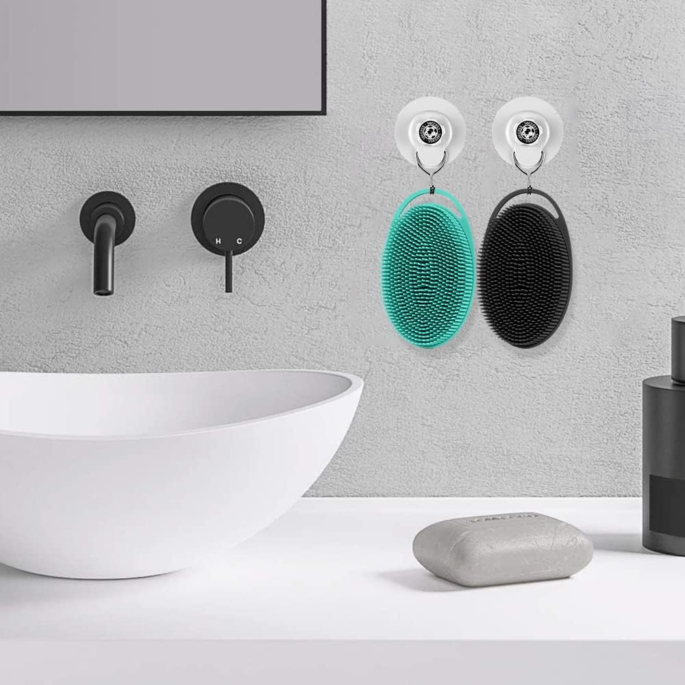 Silicone Body Scrubber, Exfoliating Silicone Body Shower, Silicone Loofah 2 in 1 Bath and Shampoo Brush, Body Scrubber Shower Cleaning Exfoliating Beauty and Personal Care Bsofing
