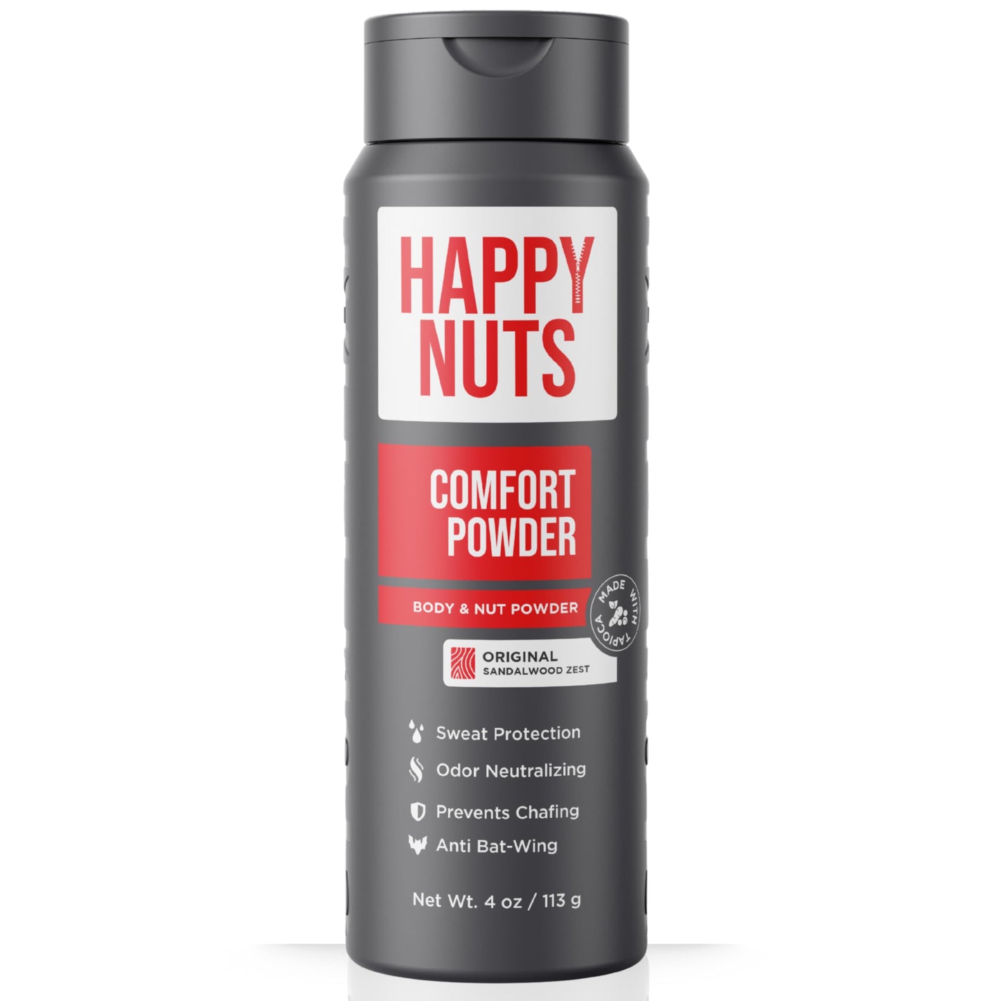 HAPPY NUTS Comfort Powder Deodorant For Men: Anti-Chafing, Sweat and Odor Control for Jock Itch, Aluminum-Free, Ultimate Gift for Men's Private Parts Beauty and Personal Care HAPPY NUTS