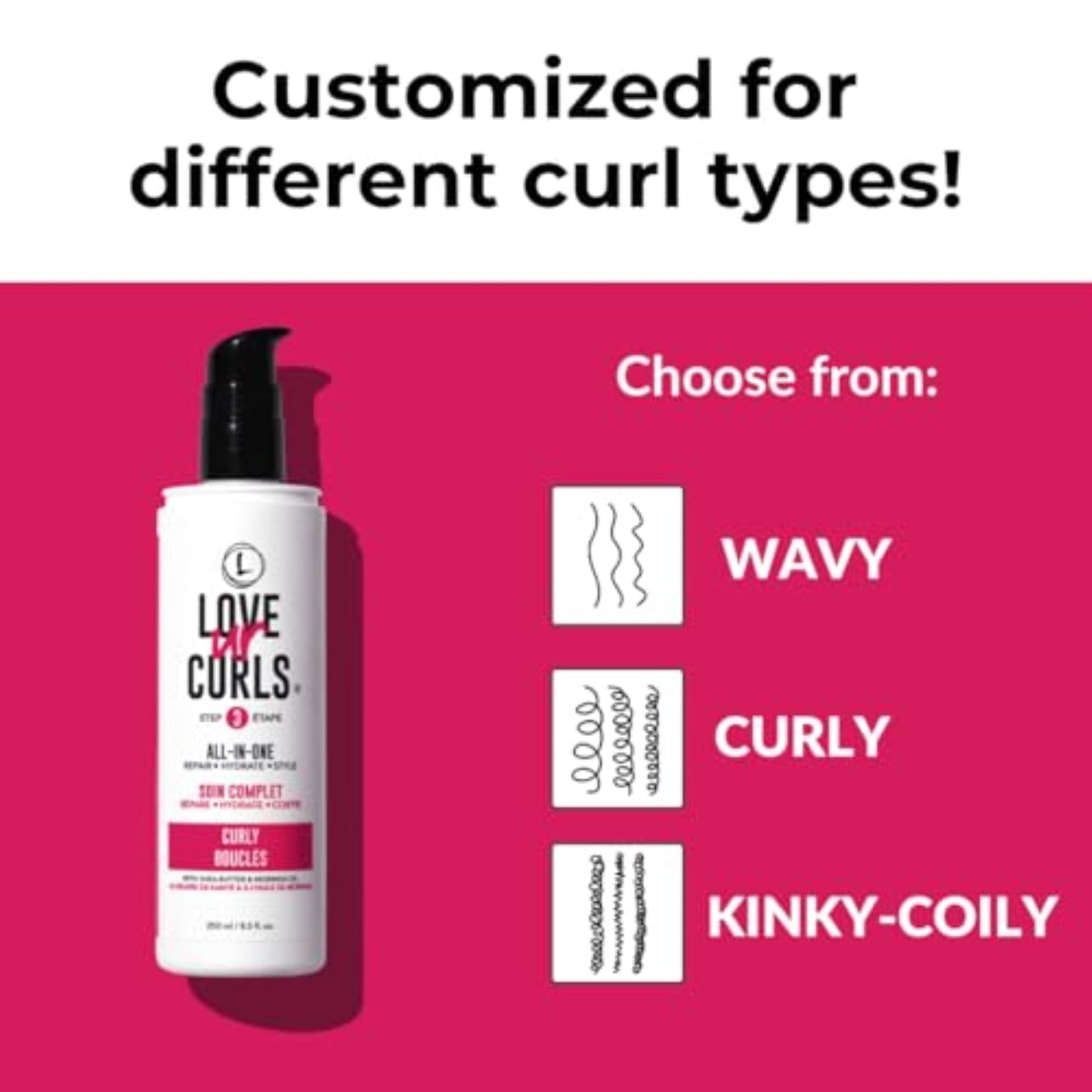 Love Ur Curls All In One Curl Cream Styler for Curly Hair, Anti Frizz Curl Defining Cream with Shea Butter, Hydrating Leave In Hair Treatment Beauty and Personal Care Love Ur Curls