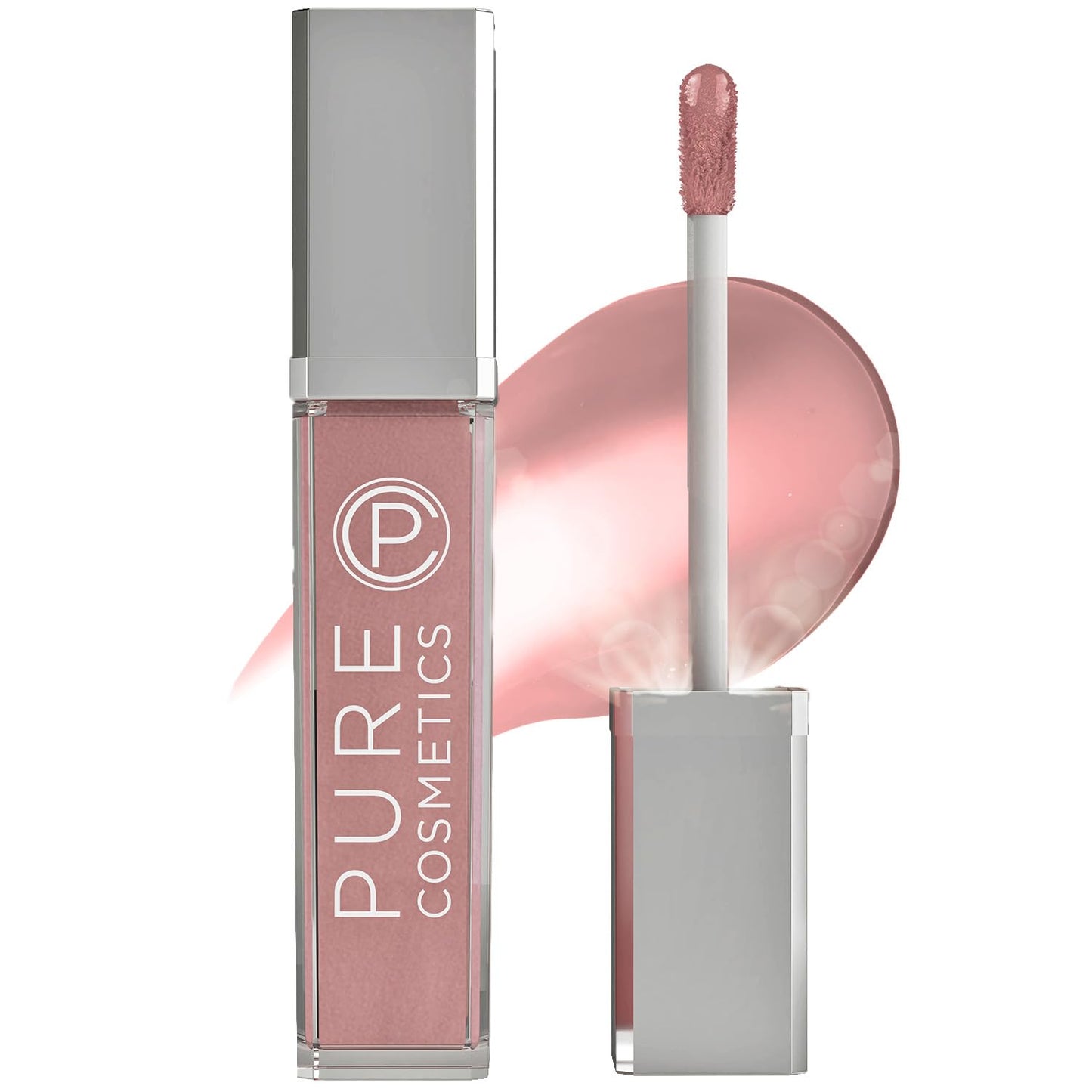 Pure Illumination Light-Up Lip Gloss with LED-Lit Applicator Brush + Side Mirror, Non-Sticky, Moisturizing Hydrating Lip Glosses with Lanolin, Jojoba Beauty & Personal Care Pure Cosmetics