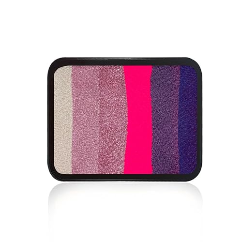 Kraze FX Frosted Petal Face Paint Refill 20g by Jacqueline Howe - Metallic Split Cake - Purple to White Gradient - Large Replacement for Bold Beauty & Personal Care Kraze FX