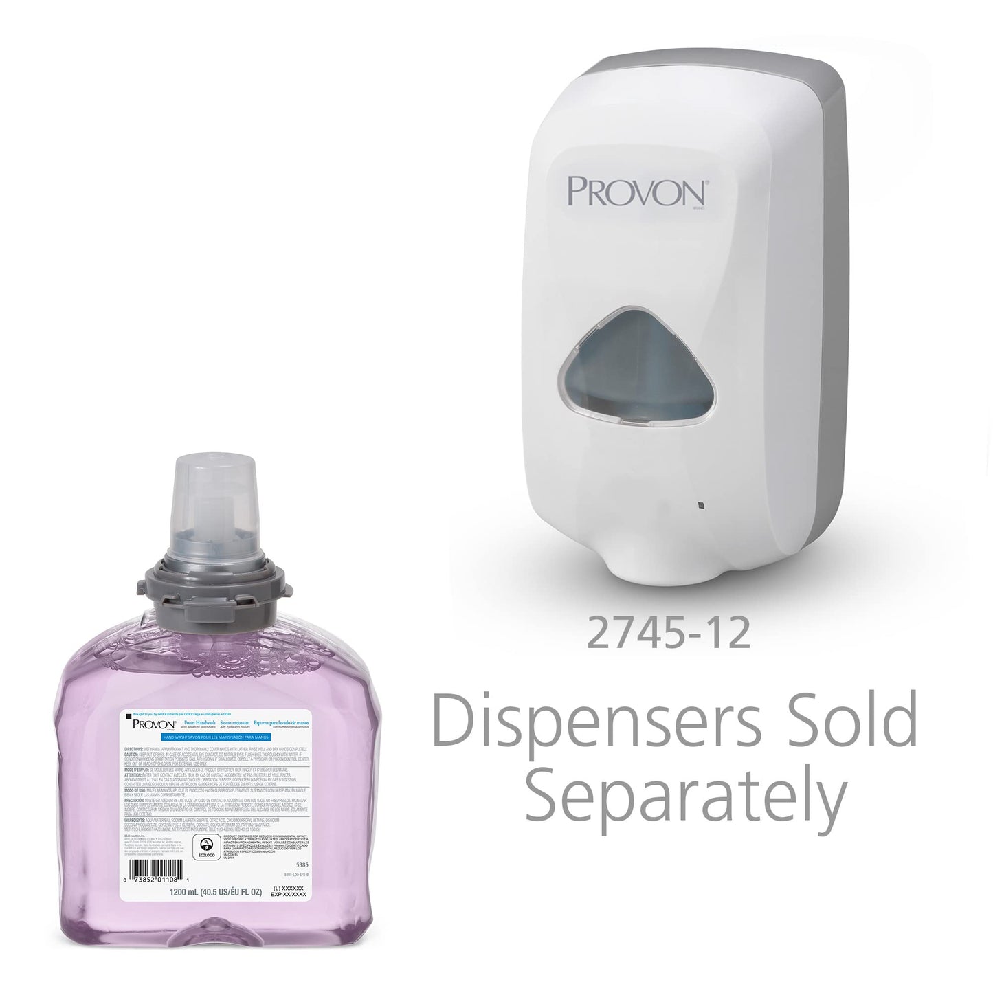 GOJO PROVON Foaming Handwash with Advanced Moisturizers, Cranberry Fragrance, 1200 mL Foam Hand Soap Refill for PROVON TFX Touch-Free Dispenser (Pack Beauty & Personal Care GOJO