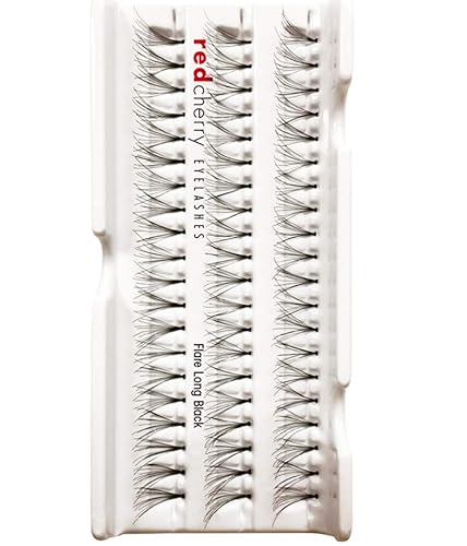Red Cherry Flare Long Individual Lashes, Black (Pack of 6) Beauty & Personal Care Red Cherry