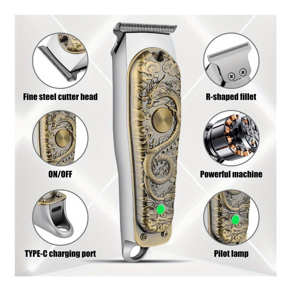 EWKYLSEM Razors Cordless Hair Clipper for Men -USB Charging, Convenient and Professional. LED Smart Display, Ideal Gift for Special Occasions(Bronze Beauty and Personal Care EWKYLSEM