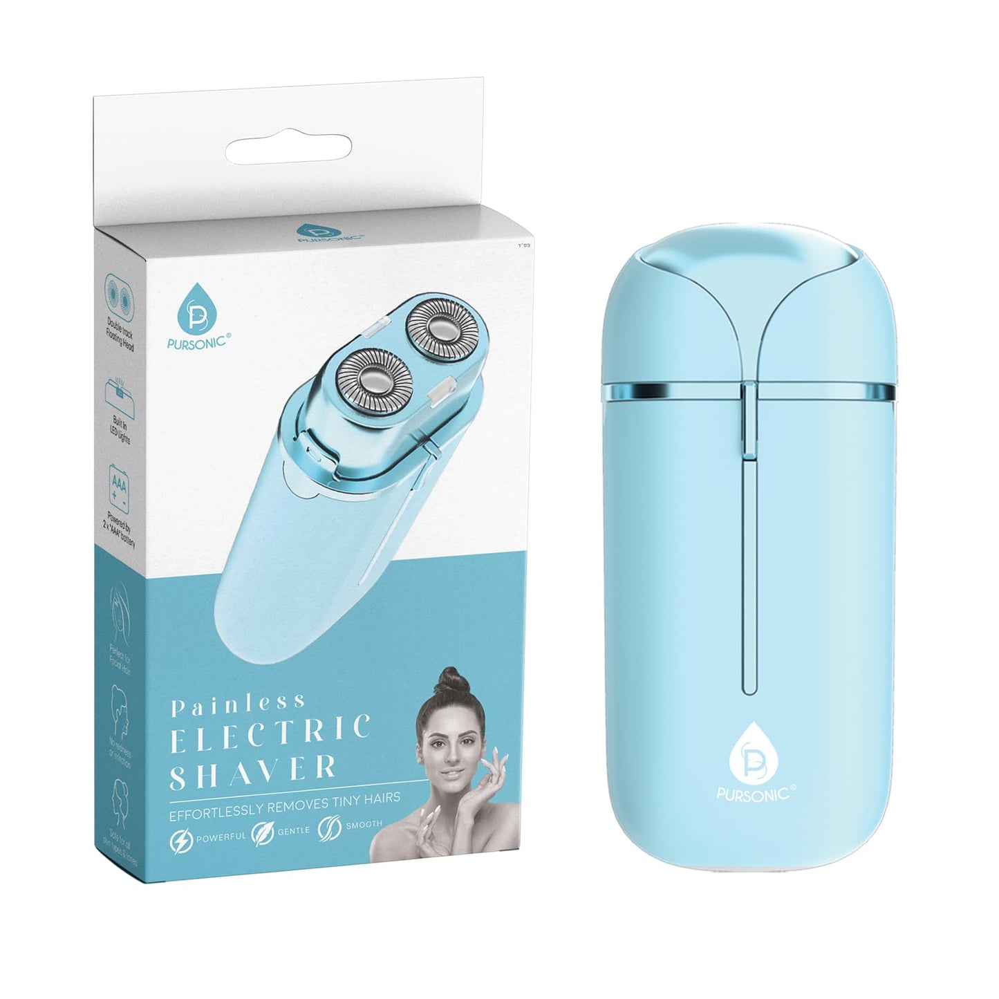 PURSONIC Electric Shaver for Women - Painless Facial Hair Remover, Bikini & Pubic Trimmer, Epilator Beauty and Personal Care PURSONIC