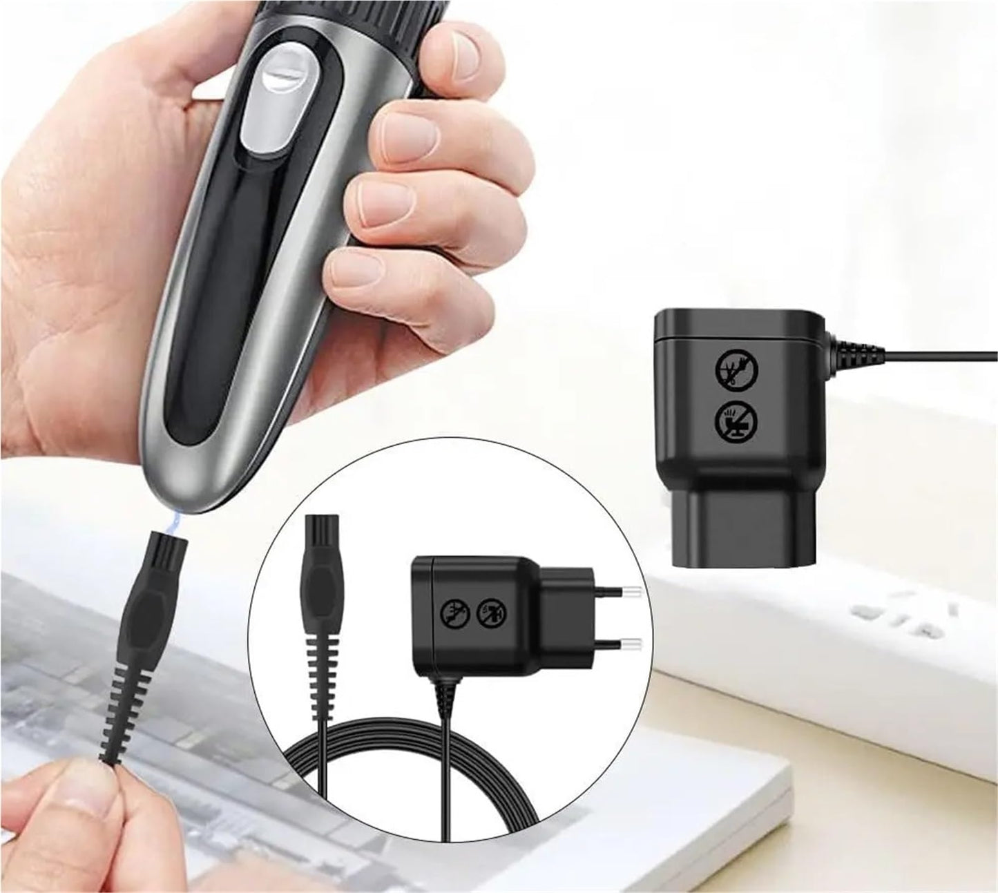 15V Charger ?Compatible For Philips ?OneBlade HQ8505 QP6510 QP6520 QP6530 QP6531 QP6550 MG5750 MG7750 MG7770 Electric Shaver Beauty and Personal Care YHNNH