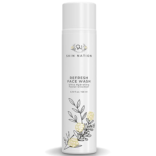 Skin Nation Hydrating Gentle Face Wash with Organic Aloe and Chamomile for Dry, Oily and Sensitive Skin, Paraben Free and Sulfate Free, 5.1 Fl Oz Beauty & Personal Care Skin Nation