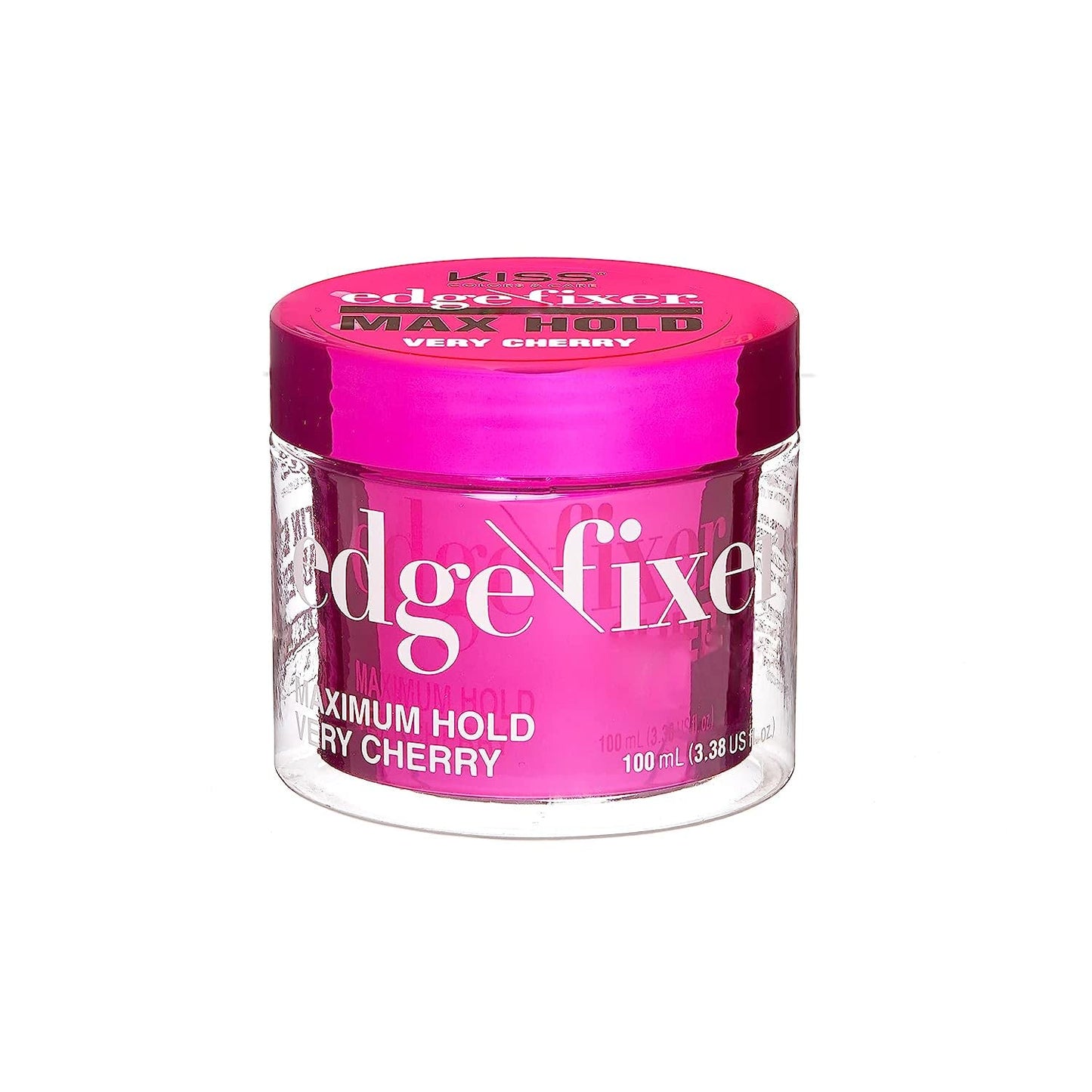 KISS Colors & Care Edge Fixer – Maximum Hold 3.38 fl oz, Non-Greasy Gel with Biotin B7, 24-Hour Hold, Very Cherry Scent Beauty & Personal Care KISS COLORS & CARE