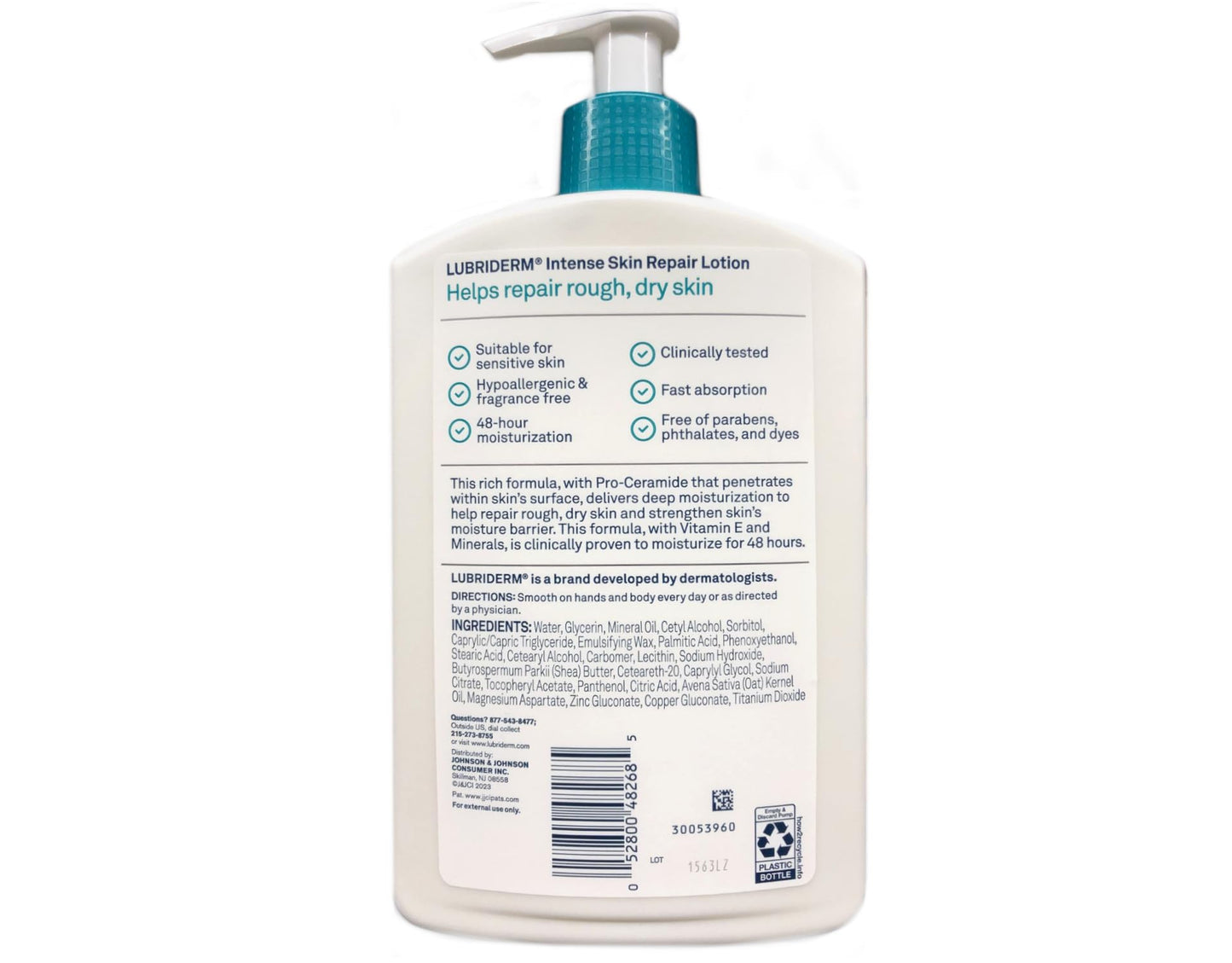 Lubriderm Intense Skin Repair Body Lotion, 16-Ounce Pump Bottles (Pack of 2) Beauty & Personal Care Lubriderm