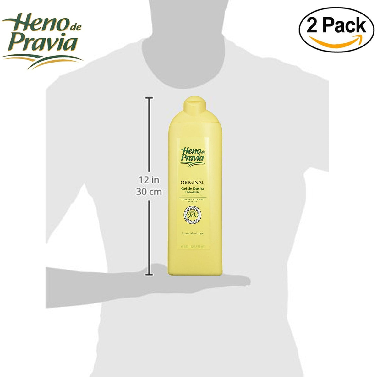 Heno de Pravia Shower Gel 22.5 Oz. 2-PACK Original Beauty & Personal Care Heno de Pravia