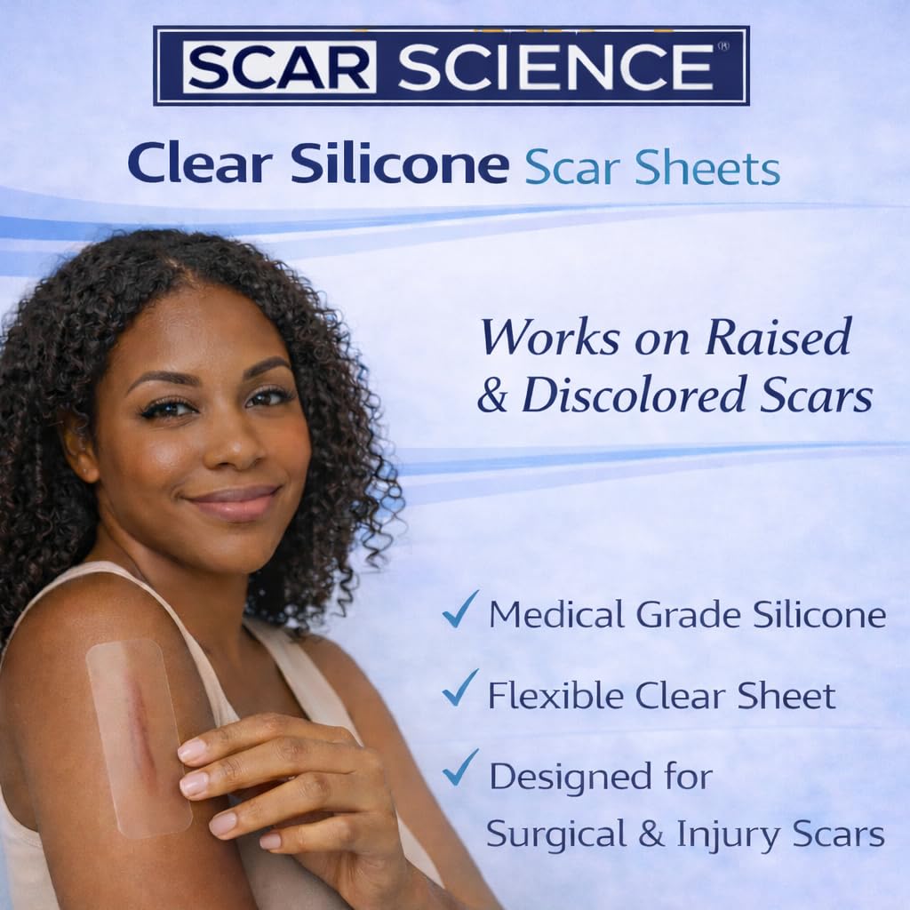 Medical Grade Silicone Scar Sheets - 7" Reusable Water-Resistant Silicone Tape for Scars - Clear Breathable Tape for C-Section, Tummy Tuck, Surgical