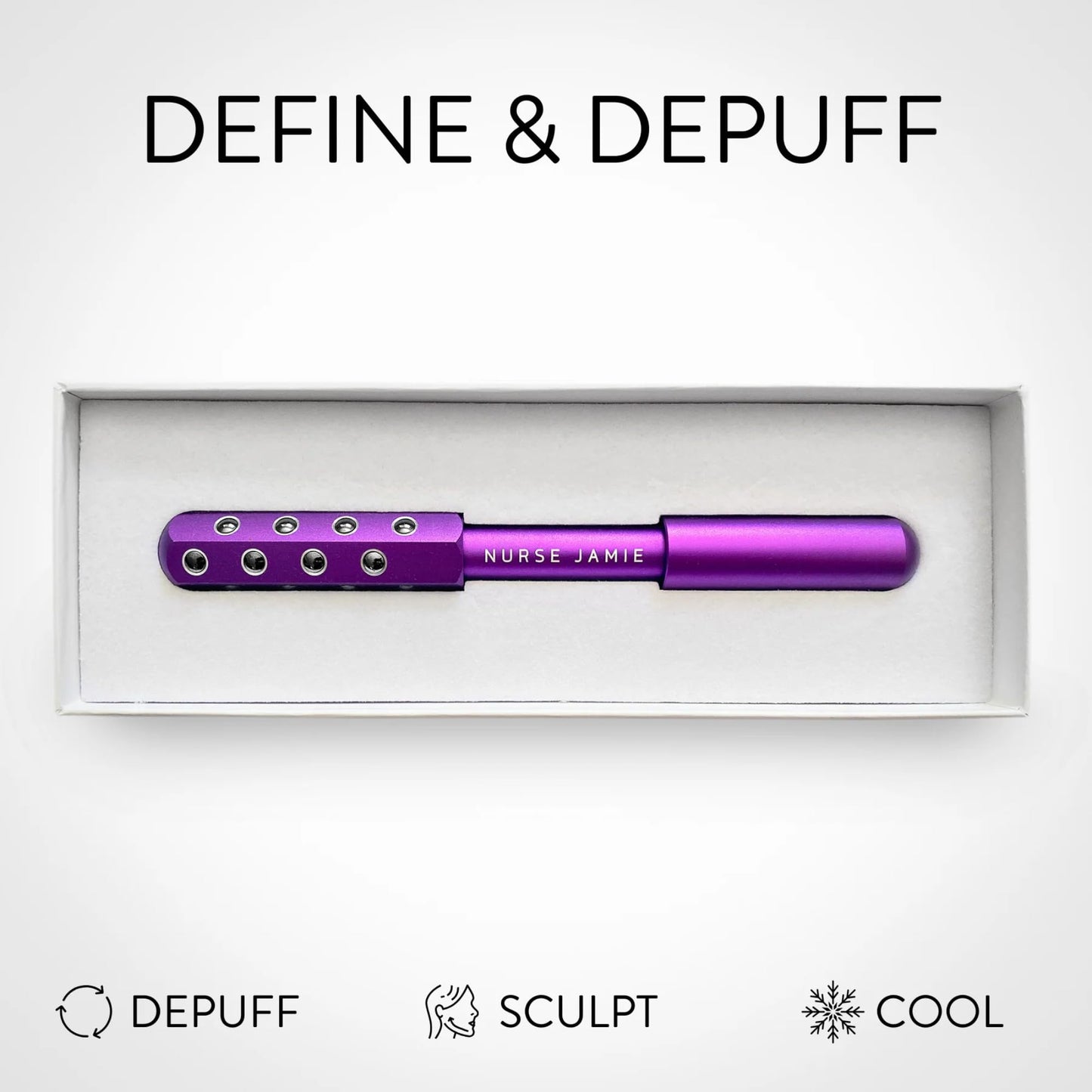 Nurse Jamie Uplift Facial Massaging Beauty Roller - Purple - Facial Massager with 24 Stones for Sculpting, Firming & Reducing Puffiness Beauty & Personal Care Nurse Jamie