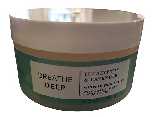 Bath and Body Works Aromatherapy Eucalyptus Lavender Breathe Deep Whipped Body Butter Beauty & Personal Care Bath & Body Works