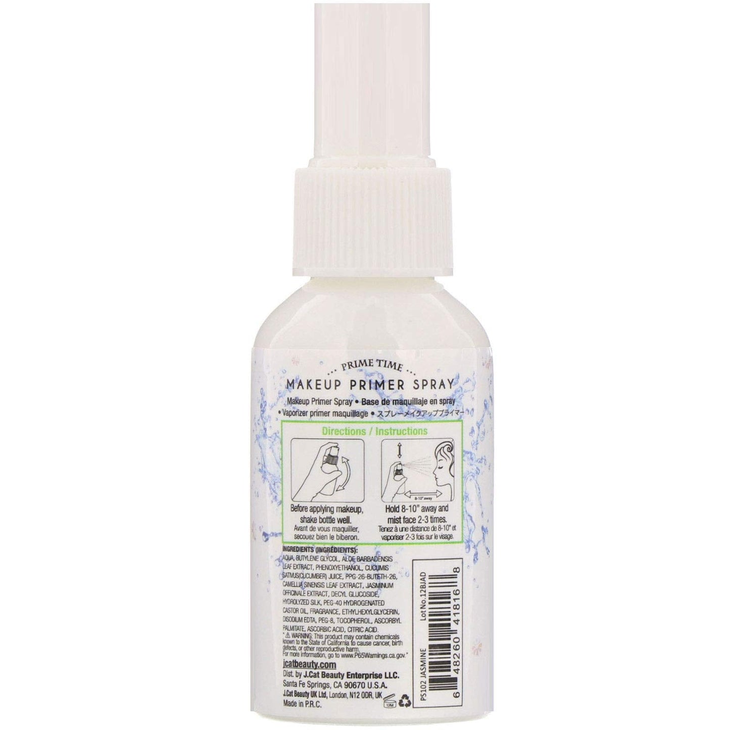 J. Cat Beauty Prime Time Makeup Primer Spray Jasmine Beauty & Personal Care J.CAT BEAUTY